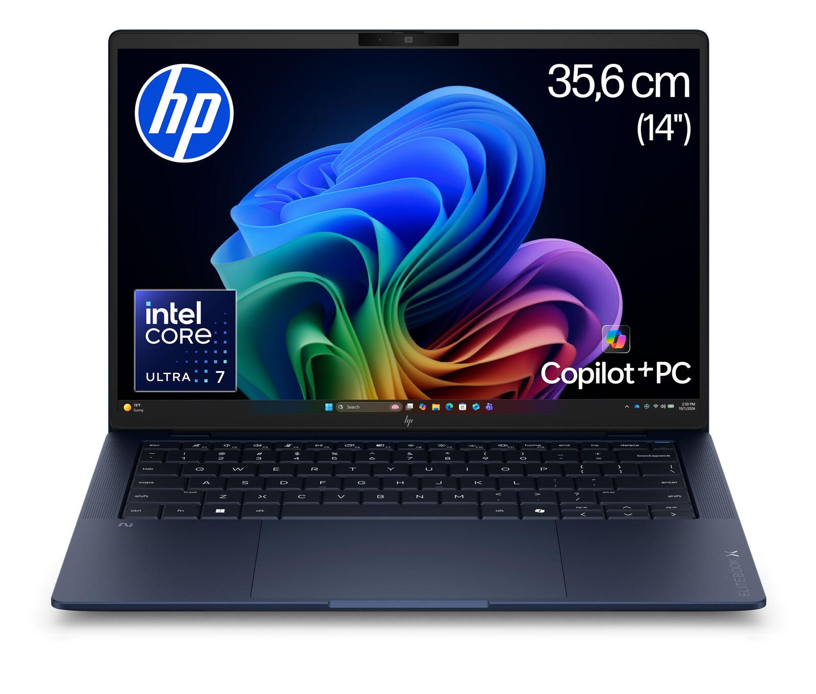 HP EliteBook X G2i Intel® Core™ Ultra 7 356H PC portable nouvelle génération AI 35,6 cm (14") 32 Go RAM, 1 To SSD, WUXGA, Intel® Graphics, Win11 Pro, solution 5G