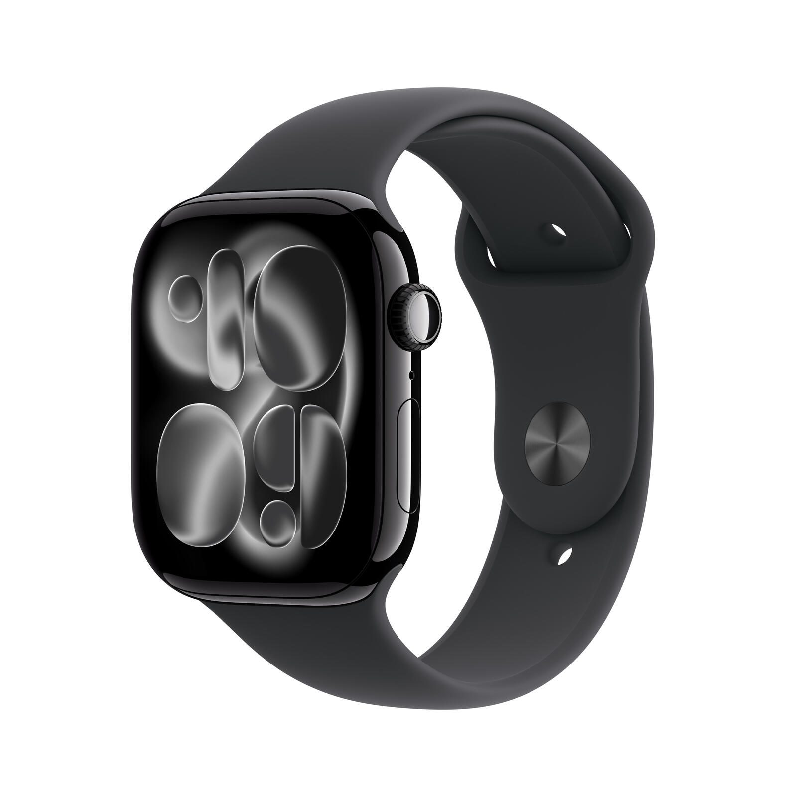 Apple Watch Series 11 Aluminium (GPS) 46 mm Noir diamant Bracelet Sport Noir S/M