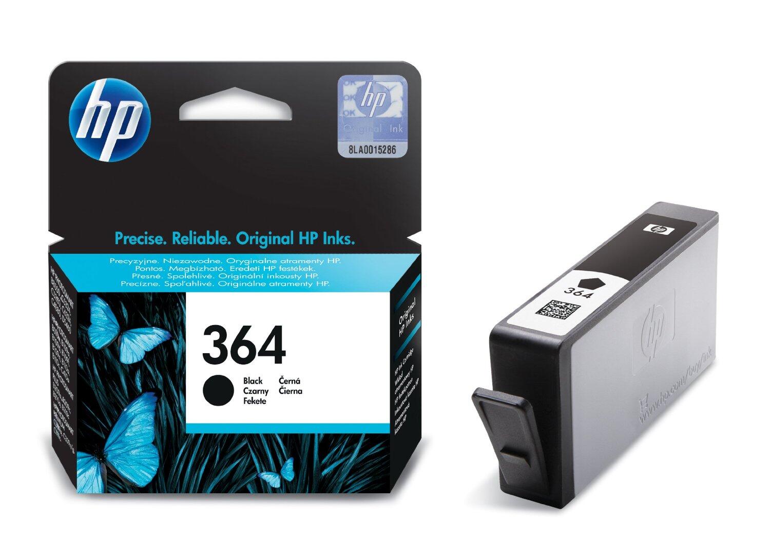 Cartouche d'encre HP 364 noire 250 pages 6 ml (CB316EE)