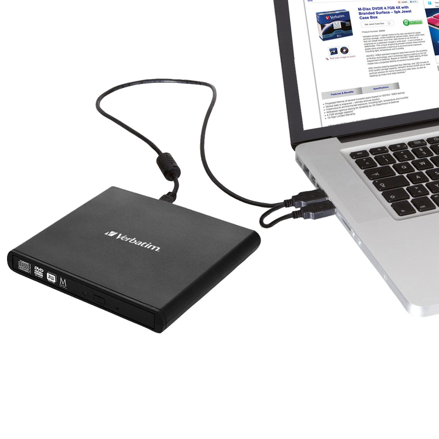 Graveur DVD externe Verbatim 98938 USB-A (USB 2.0) Noir