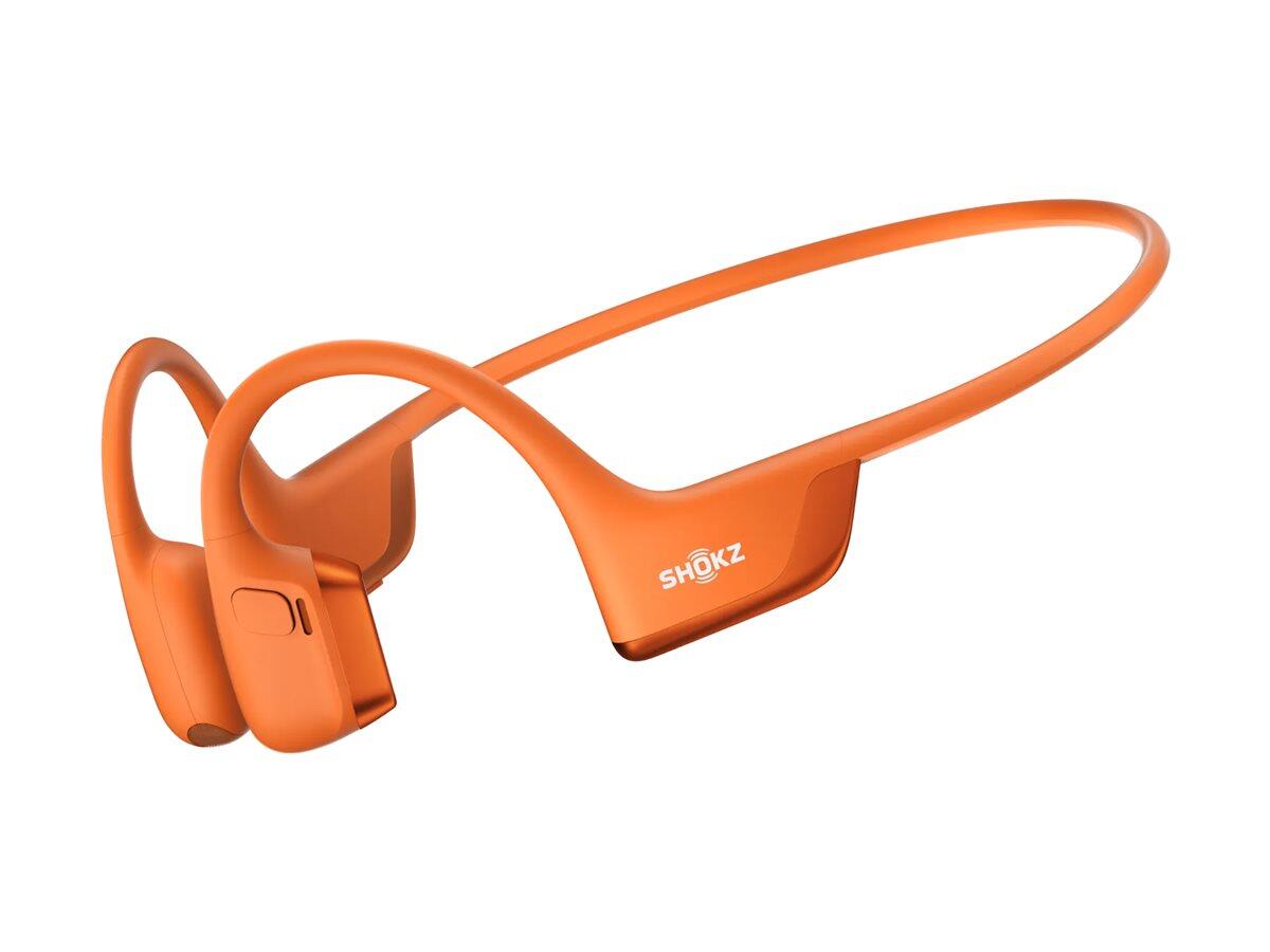 Casque audio à conduction osseuse SHOKZ OpenRun Pro 2 Sport avec microphone - orange - Bluetooth - sans fil - taille standard