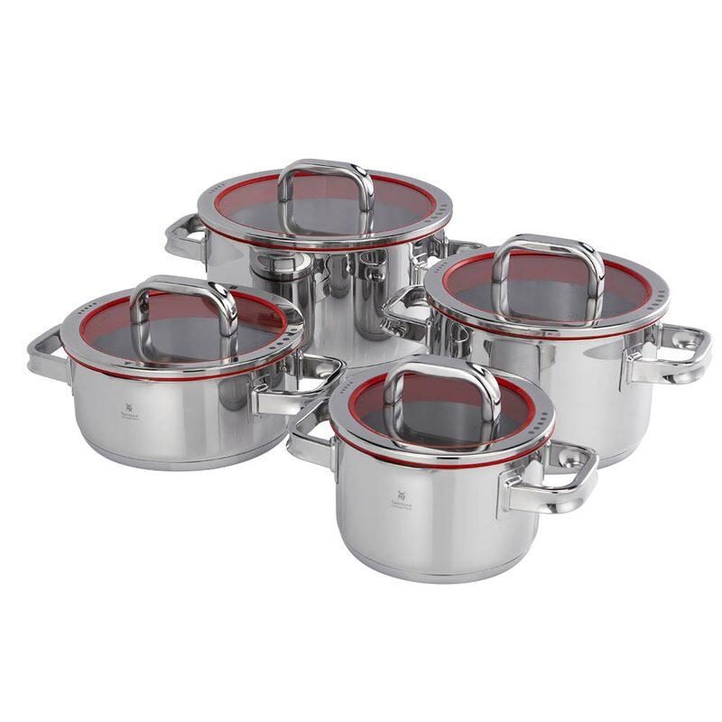 Set de casseroles WMF Function 4 (cocotte 2,5 l, faitouts 1,9 l, 3,9 l, 5,7 l) argent - 1 set = 4 pièces