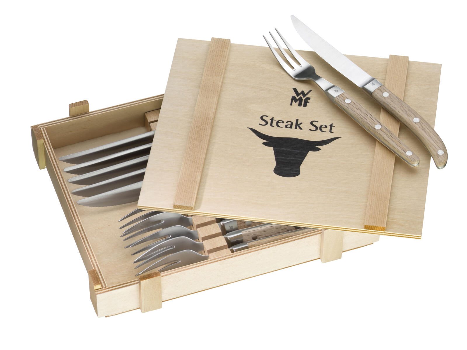 Couverts à steak Ranch WMF marron 1 set = 12 pièces
