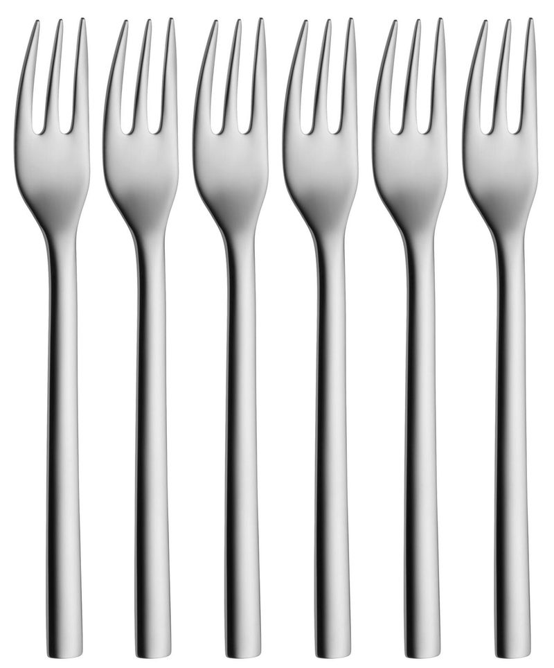 Set de 6 fourchettes à gâteau WMF Nuova argent — lot de 6 pièces