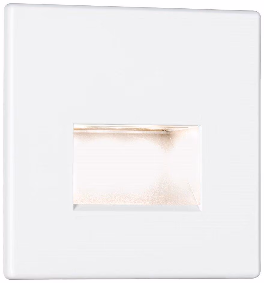 Luminaire LED encastrable mural Paulmann Edge carré 1,2W 2700K blanc mat