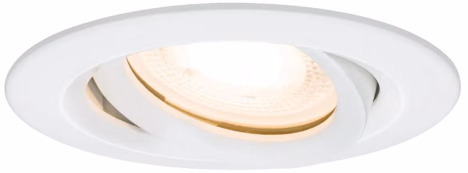 Luminaire encastrable Paulmann Nova Plus orientable IP65, rond 93 mm, 30°, GU5.3 / GU10, max. 35 W, dimmable, blanc mat (93661)