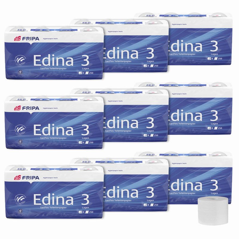 Fripa Papier toilette Edina 3 couches 1 paquet = 72 rouleaux