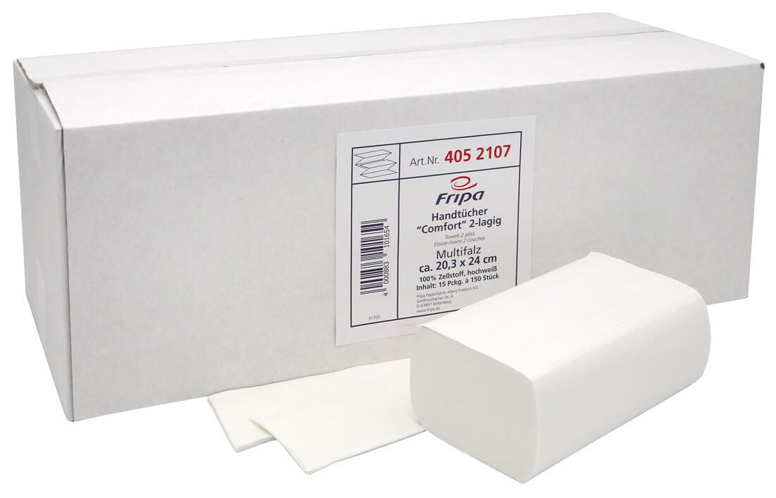 Fripa Comfort Essuie-mains en papier 20x3x24 2 couches 2 250 serviettes