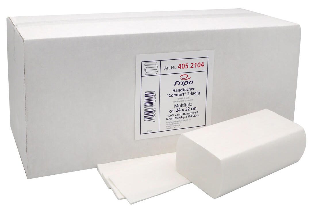 Fripa Comfort Essuie-mains en papier 24x32 2 couches 1 860 essuie-mains