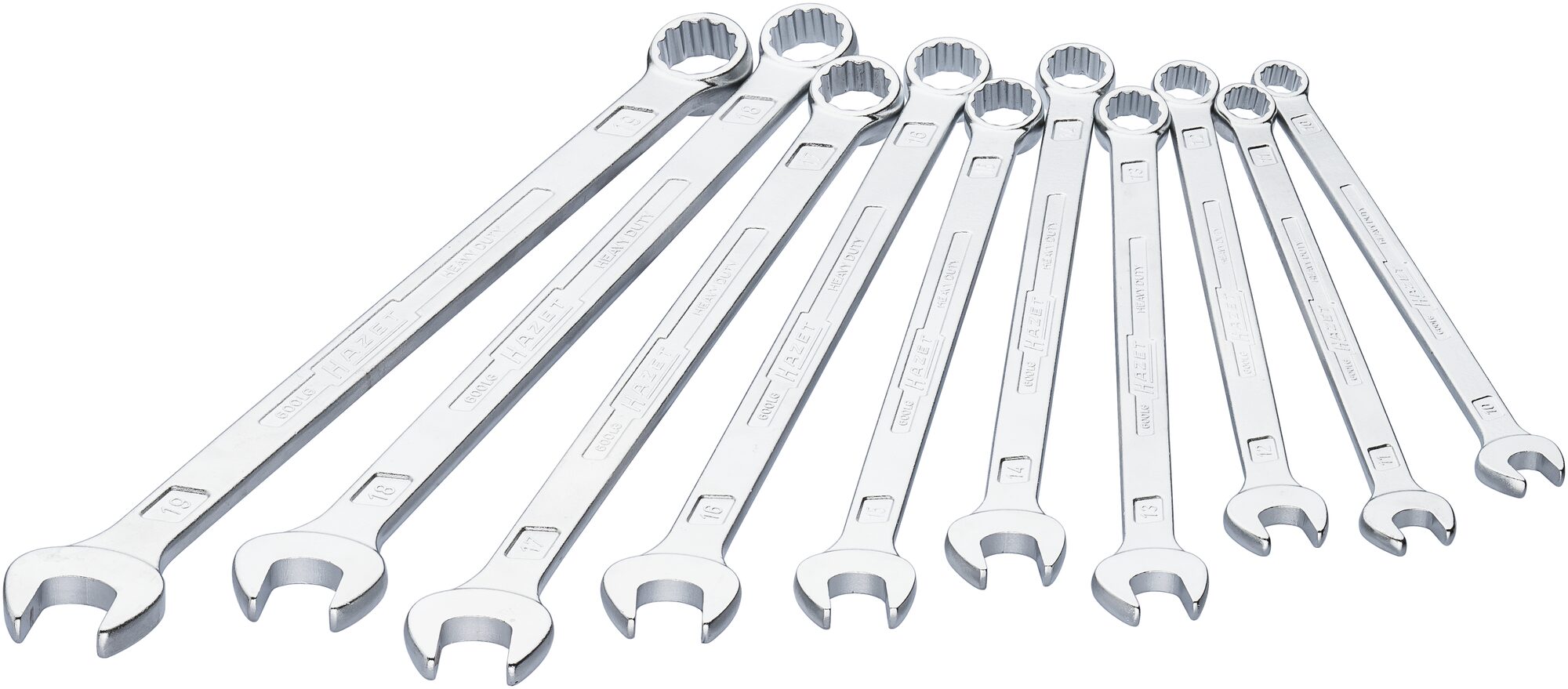 Clé à fourche double six pans extra-longue et profilé élancé Hazet