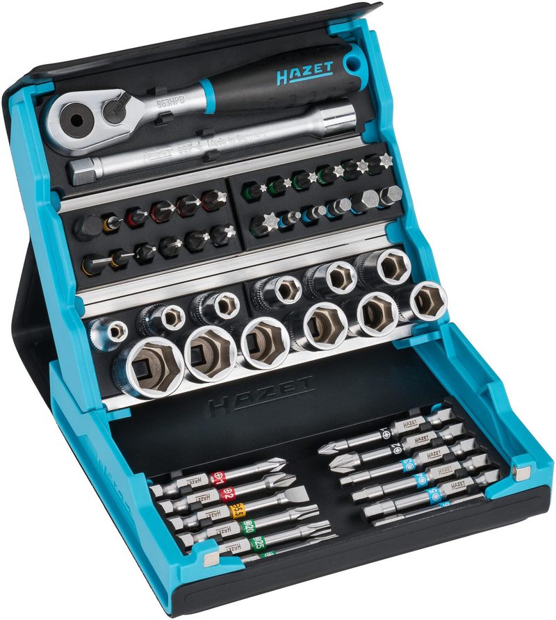 Hazet Jeu de douilles et embouts 50 pièces 6 pans / fente / PH / PZ / TX