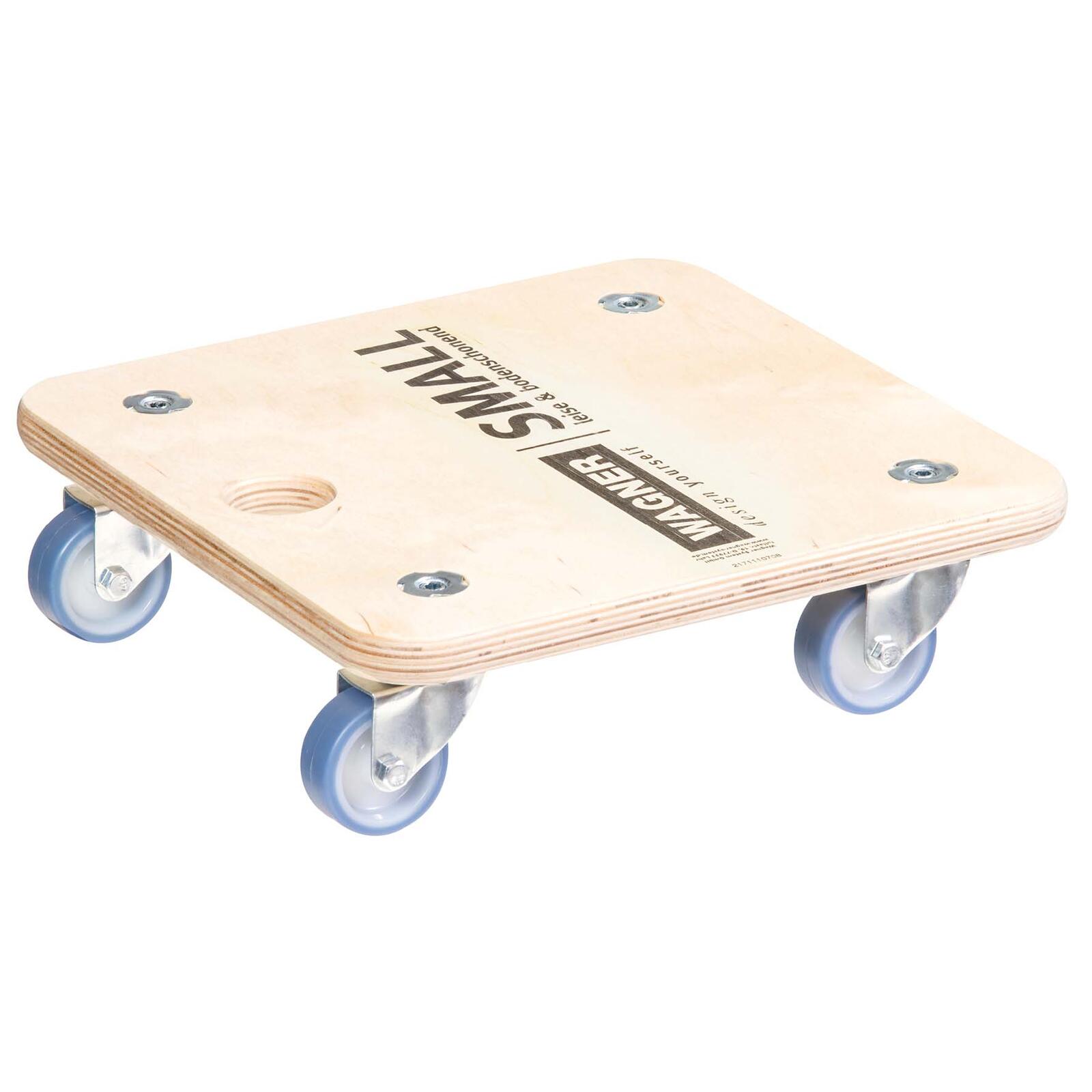 Roulette de transport Wagner® design yourself MM 1353 en bois de bouleau - 29,0 x 29,0 x 8,6 cm - Charge max. 250 kg