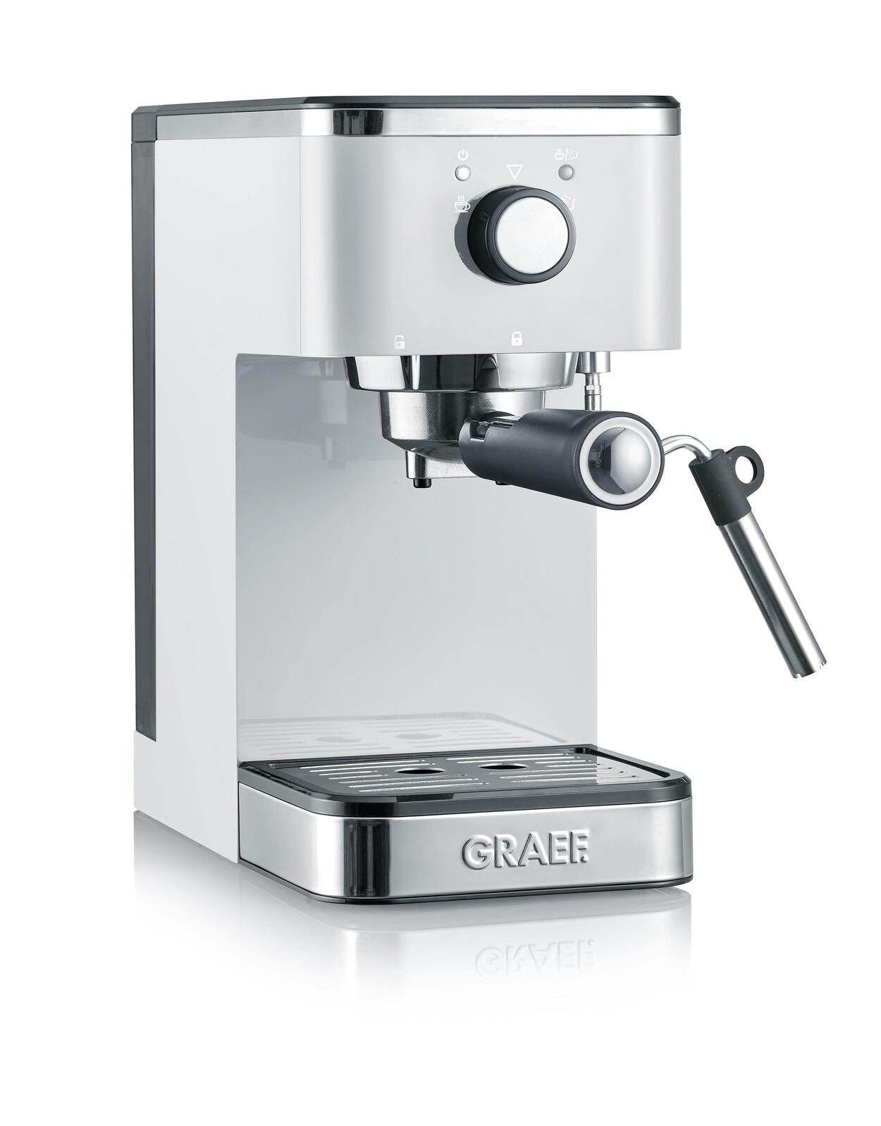 Machine à espresso à porte-filtre Graef Salita ES 401, blanc
