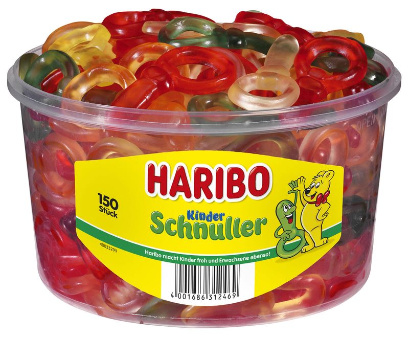 Haribo Kinder Schnuller Fruchtgummi - 150 pièces — lot de 150 pièces