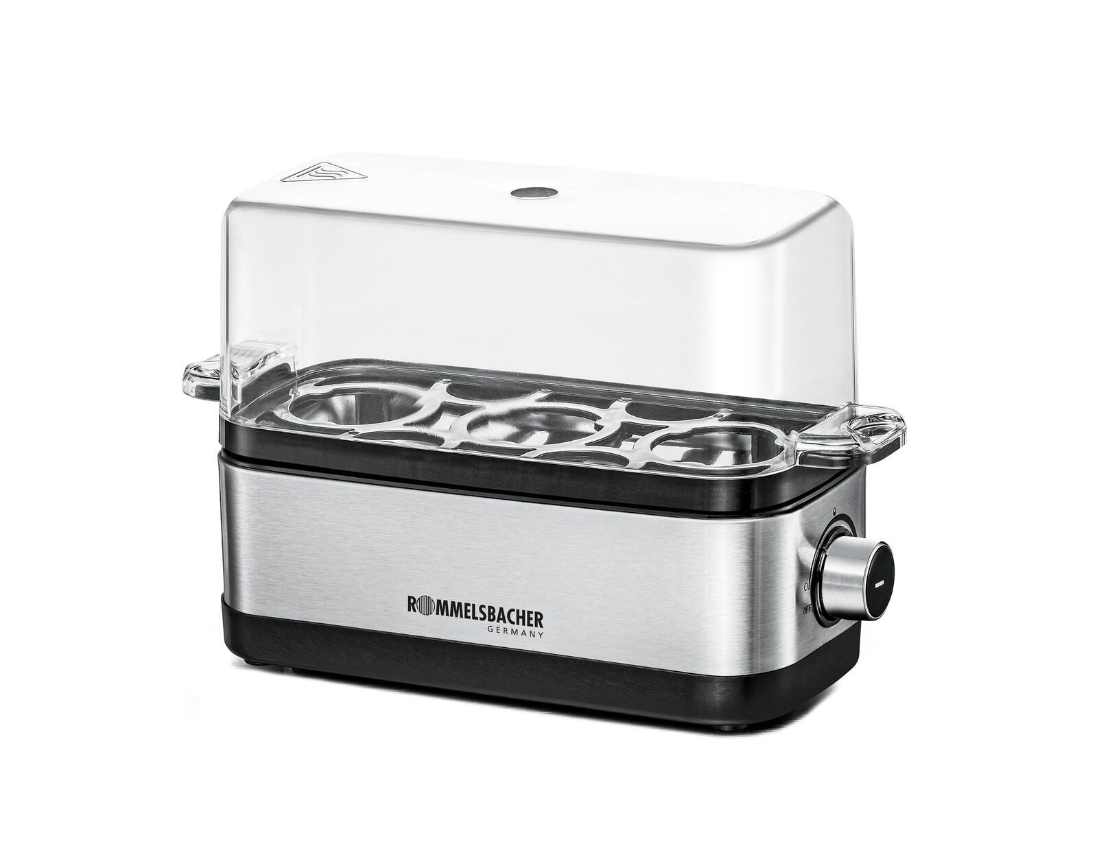 Rommelsbacher ER 300 Cuiseur à œufs en acier inoxydable (1-3 œufs)