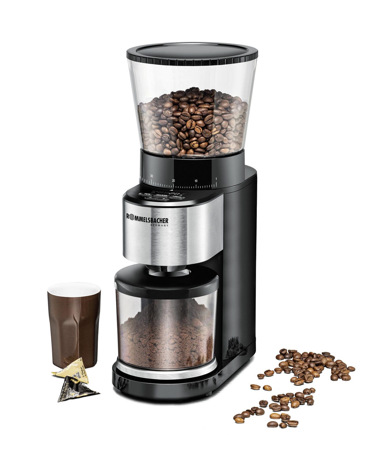 Rommelsbacher EKM 500 Moulin à café avec balance intégrée