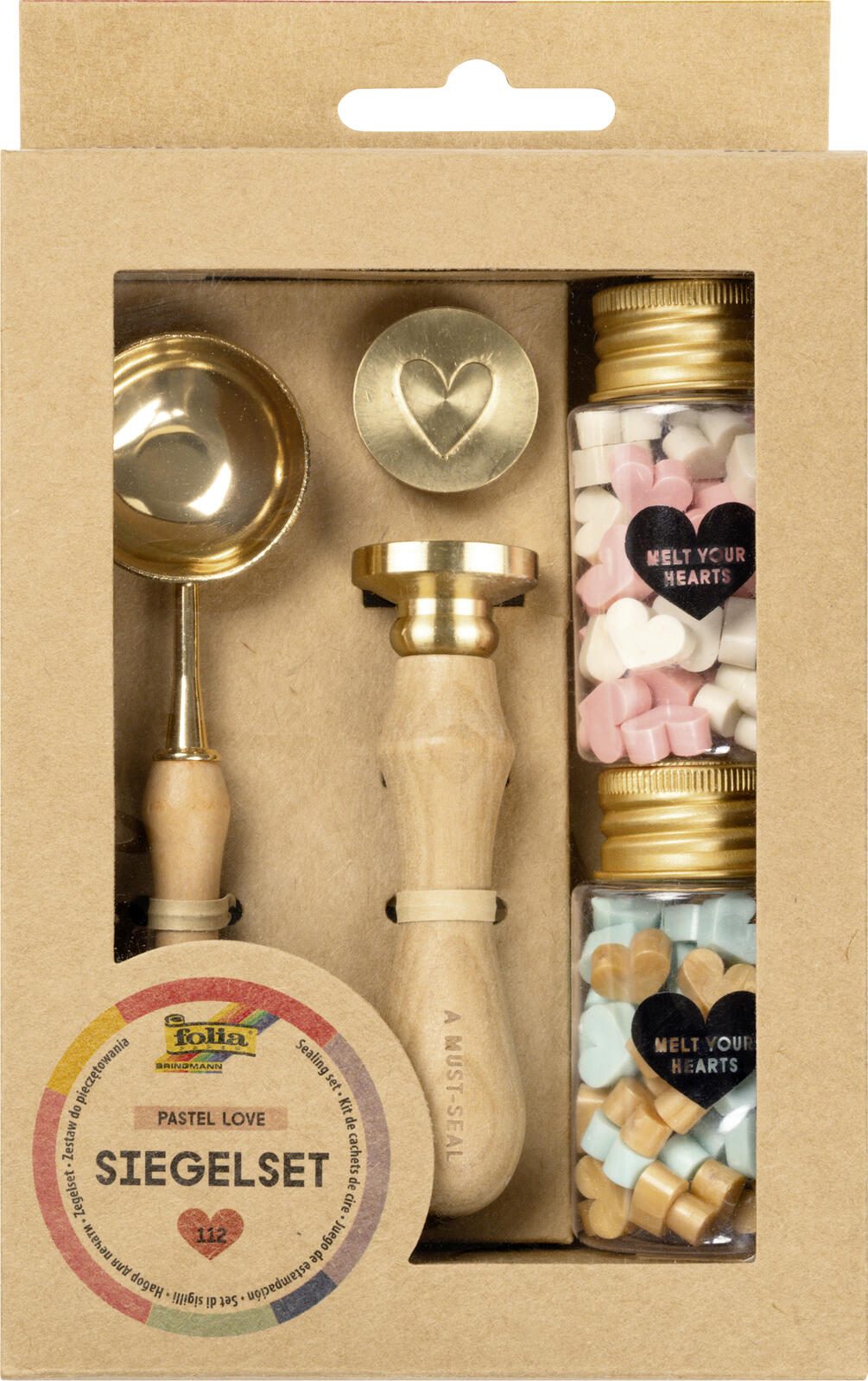 folia Kit de sceaux PASTEL LOVE multicolore