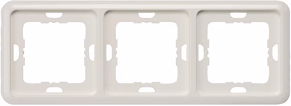 Cadre 3-fold DELTA profil Siemens, Titan blanc, 222x80 mm