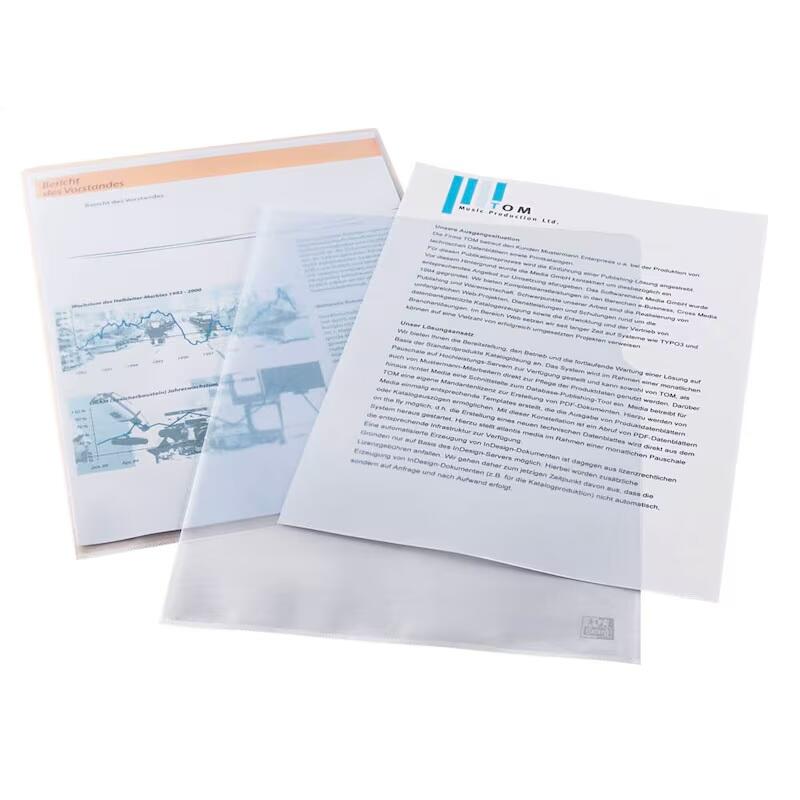 Poches transparentes OXFORD DIN A4 — lot de 100 pièces