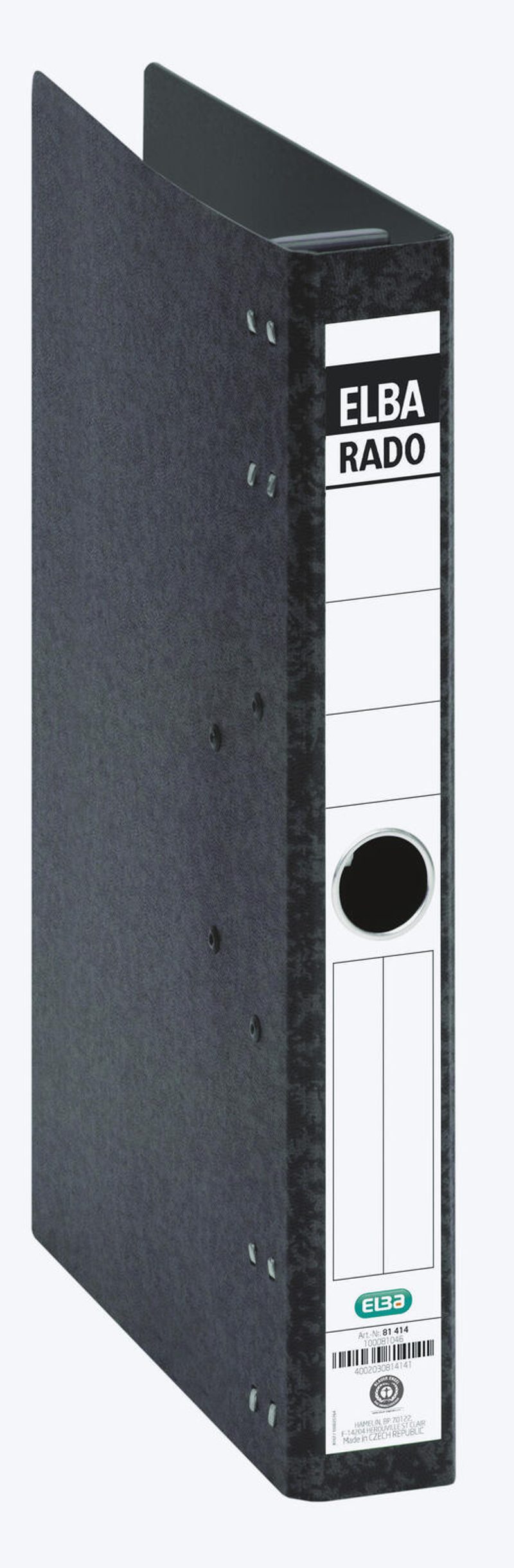 Classeur suspendu ELBA rado, DIN A4, 50 mm, carton dur noir