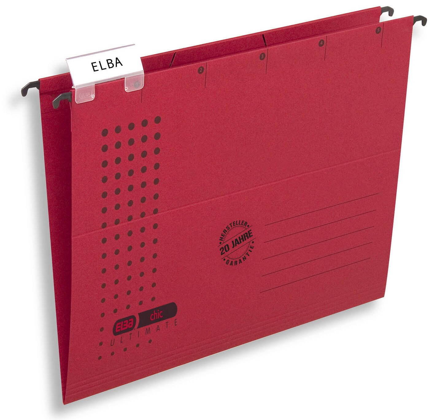 ELBA chic ULTIMATE - Housses suspendues rouges — lot de 5 pièces
