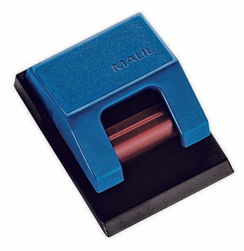 MAUL Clips à rouleaux 3,3 cm autocollants, fixation murale bleu 1 boîte = 10 pièces — lot de 10 pièces