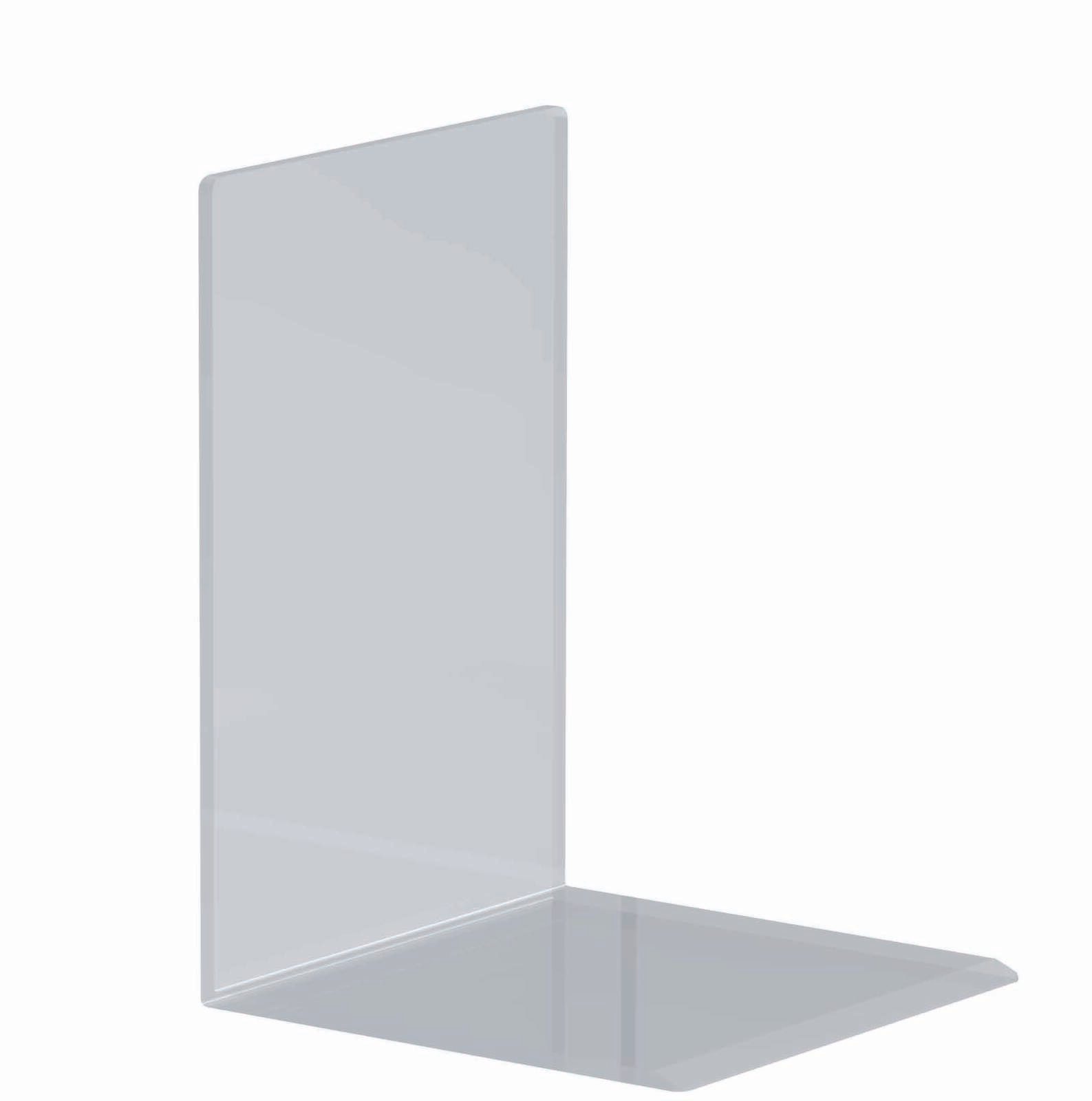 Soutien-livres en acrylique MAUL 12,0 x 12,0 x 17,0 cm transparent 1 pack = 2 pièces — lot de 2 pièces