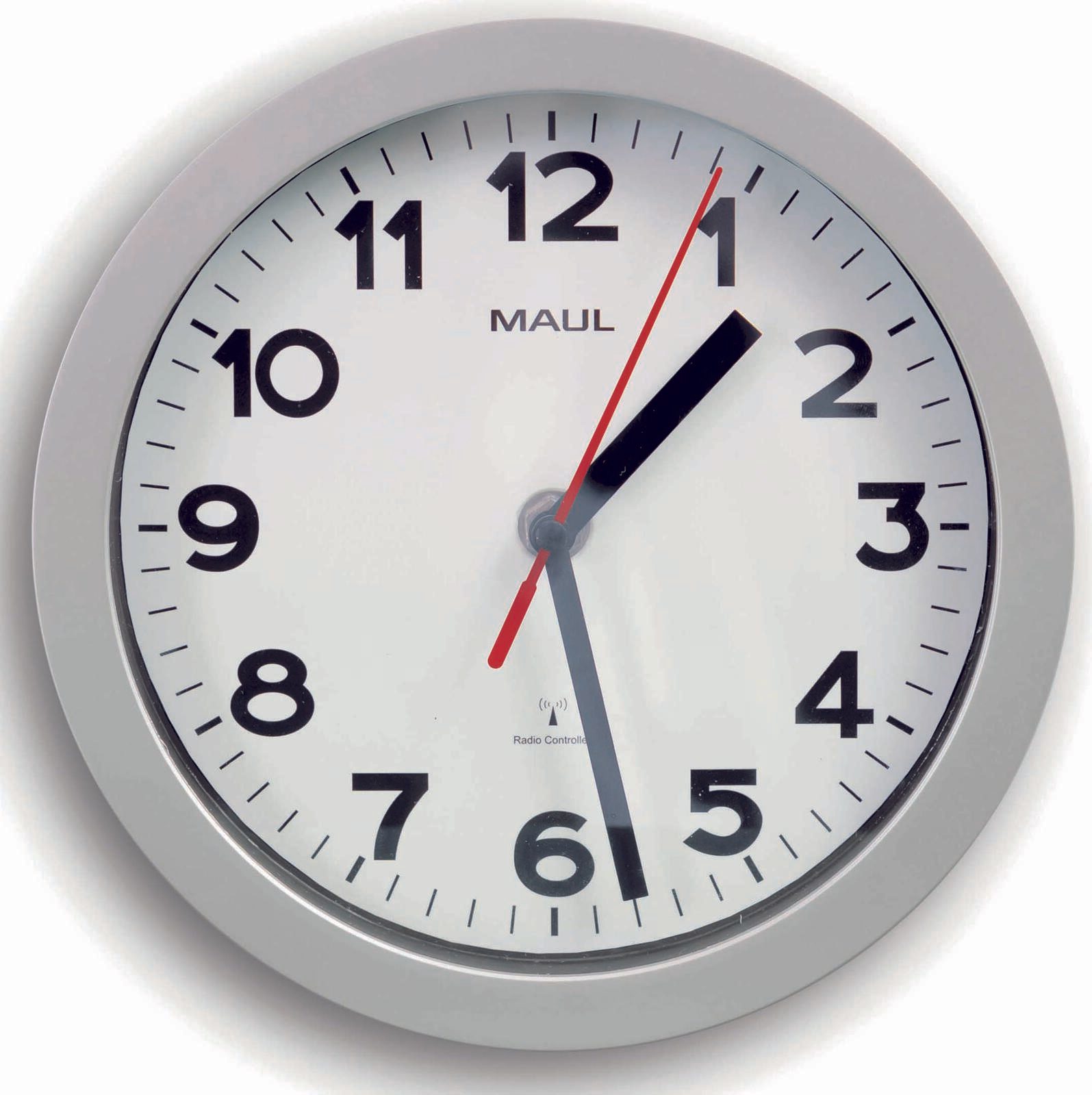 Horloge murale MAUL MAULstep Ø 20 cm argent