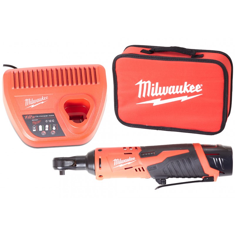 Milwaukee M12 IR-201B Sac de transport pour clé à cliquet (1/4"/12V/1x2,0Ah) 4933441725