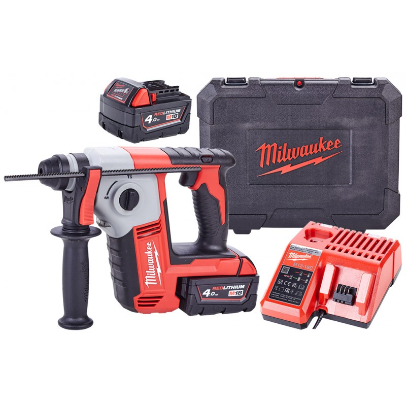 Milwaukee M18 BH-402C Perforateur SDS-Plus 2x4,0 Ah, coffret 4933443330