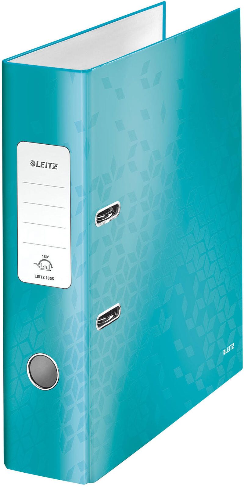 Classeur qualité LEITZ WOW 180° DIN A4, 8 cm bleu glacier