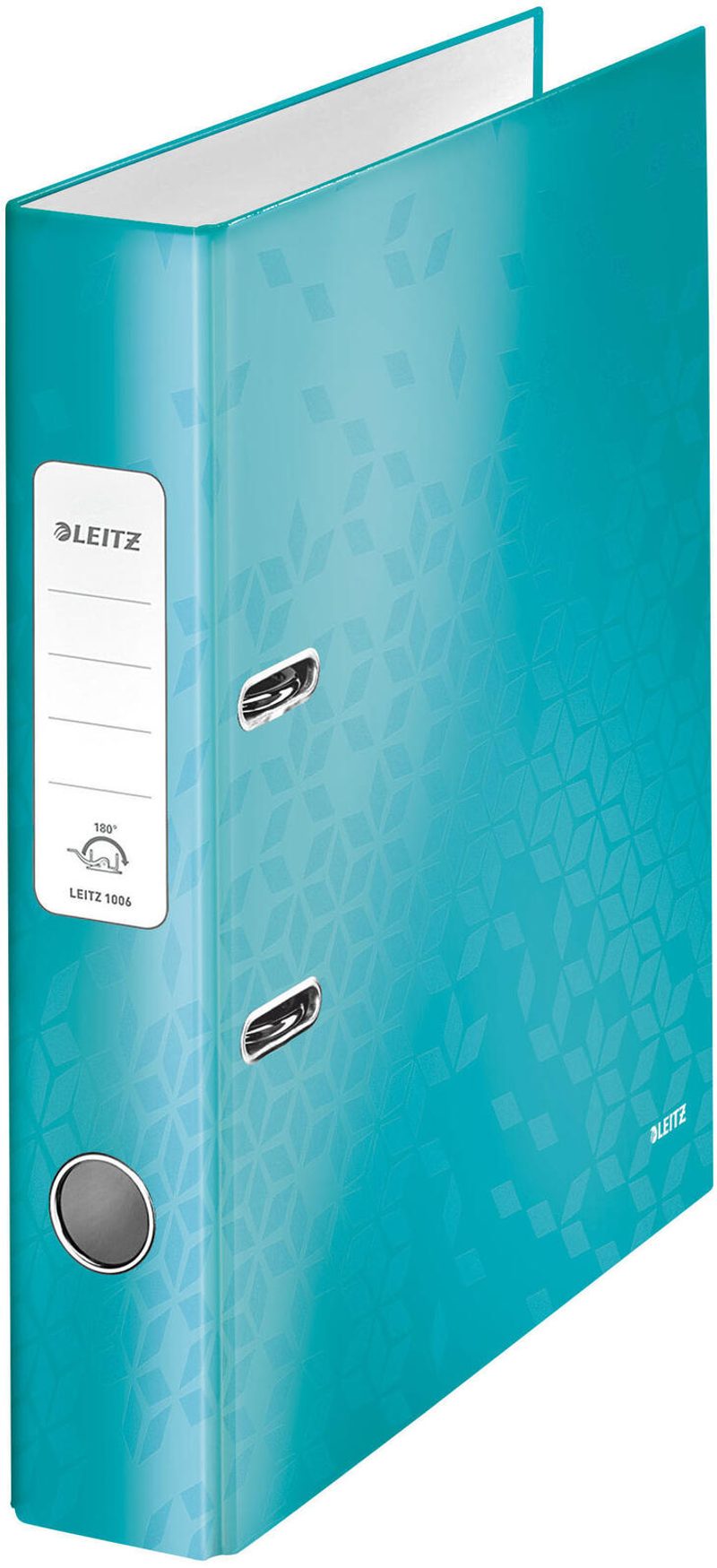 Classeur qualité LEITZ WOW 180° DIN A4, 5 cm bleu glacier
