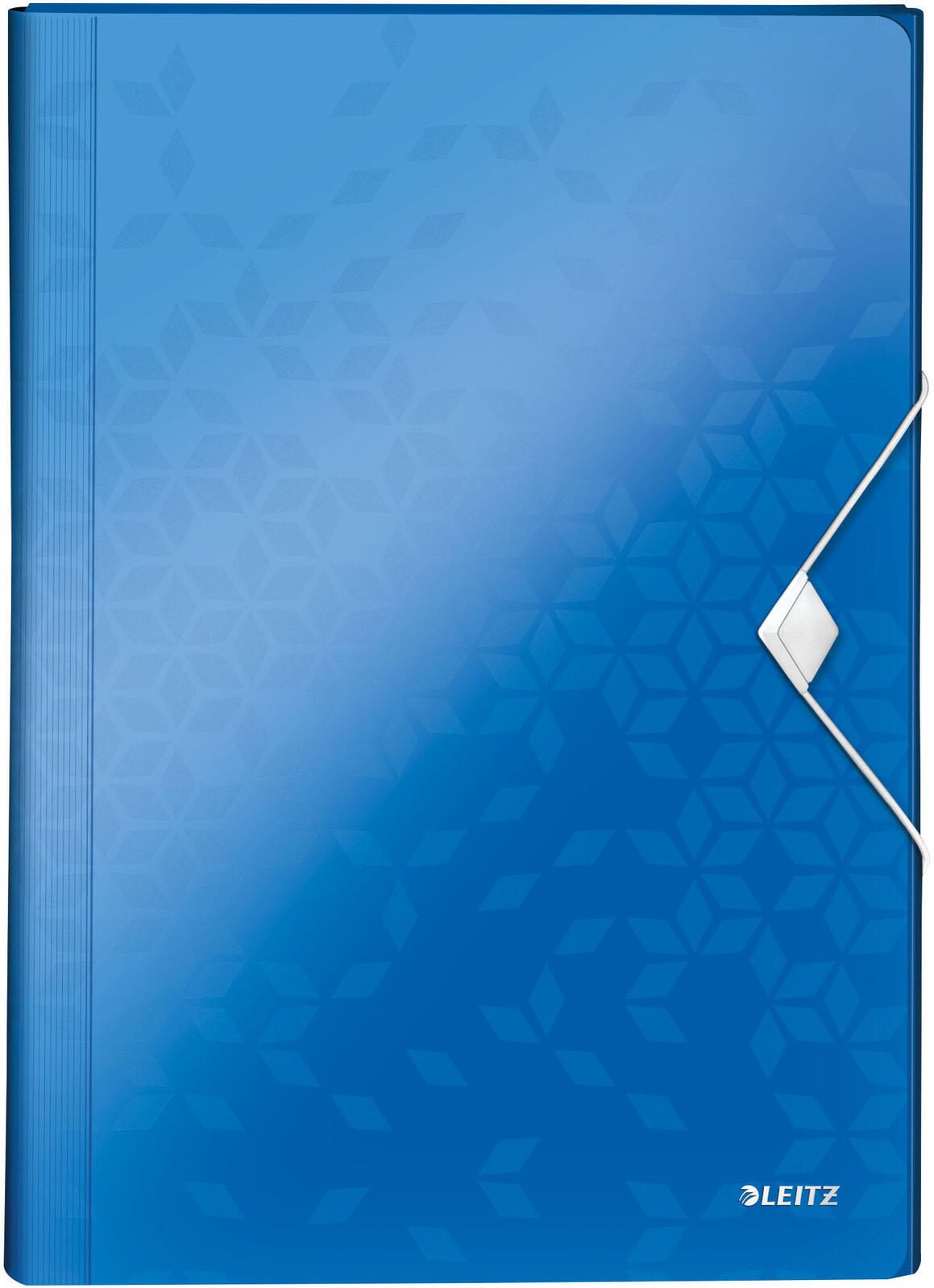 Porte-documents à rabats LEITZ DIN A4 6 compartiments bleu