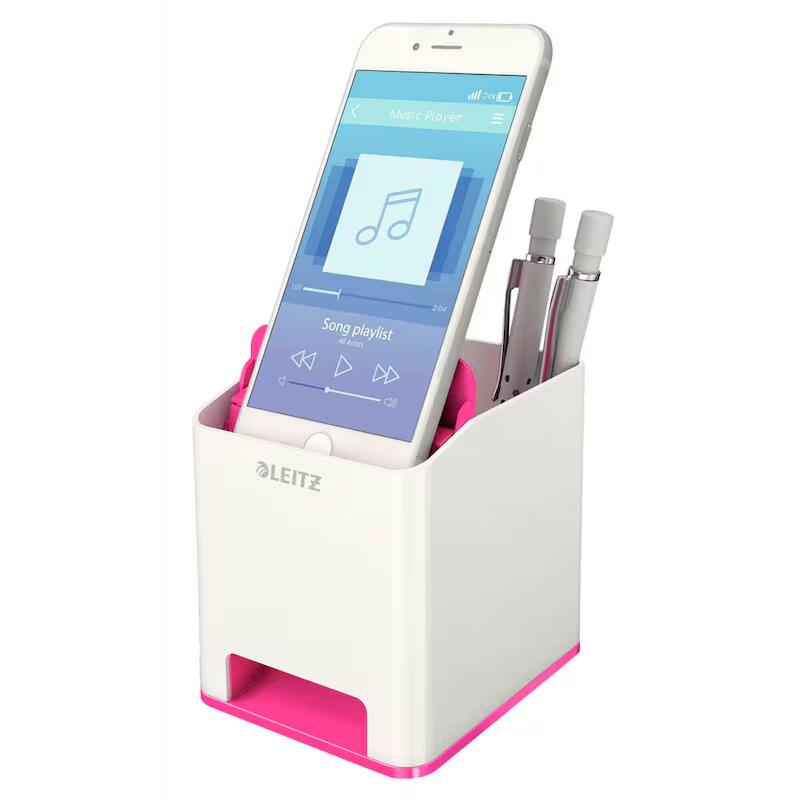 Organisateur de stylos LEITZ WOW Duo Colour, 9,0 x 10,1 x 10,0 cm, blanc/rose perle
