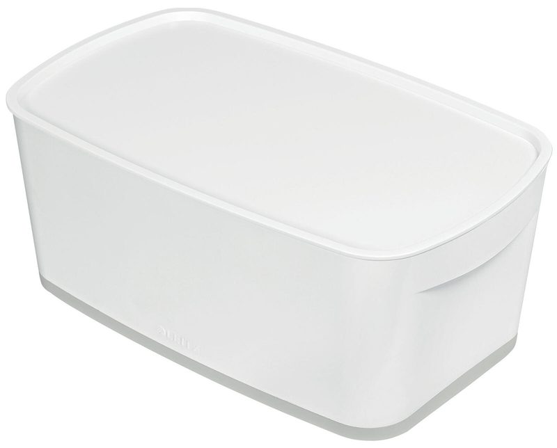 Boîte de rangement LEITZ 5,0 l - 31,8 x 19,1 x 12,8 cm blanc perlé/gris