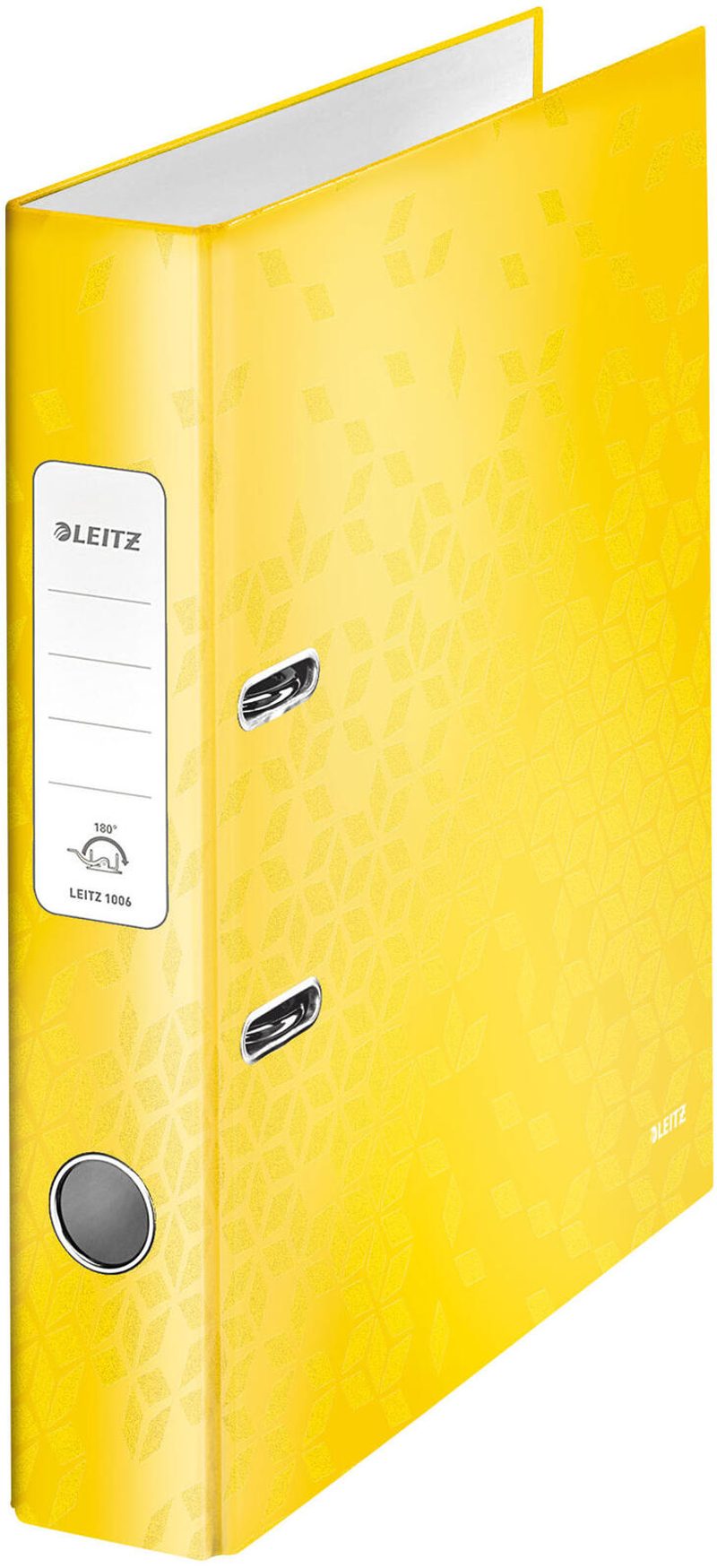 Classeur qualité LEITZ WOW 180° DIN A4, 5 cm jaune