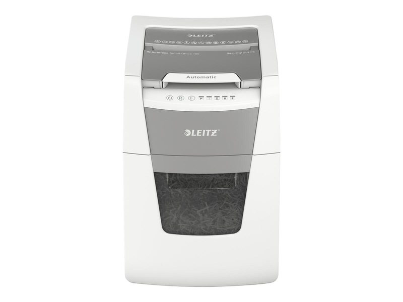 Leitz IQ AutoFeed Small Office 100 destructeur de documents niveau de sécurité P-5, bac de 34 litres