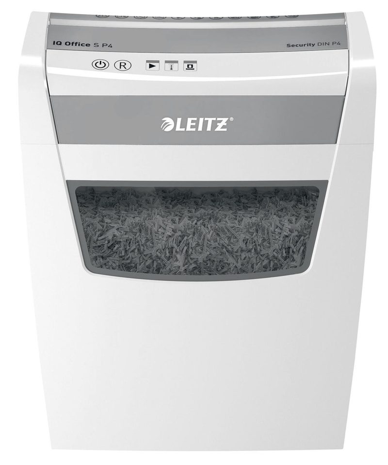LEITZ office S P4 Destructeur de documents à coupe croisée jusqu'à 12 feuilles blanc