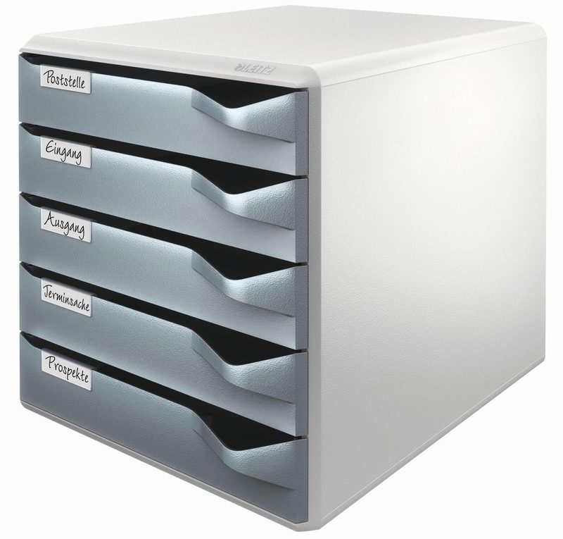 LEITZ Boîte à tiroirs 52800089 DIN A4 28,5 x 35,5 x 29,0 cm
