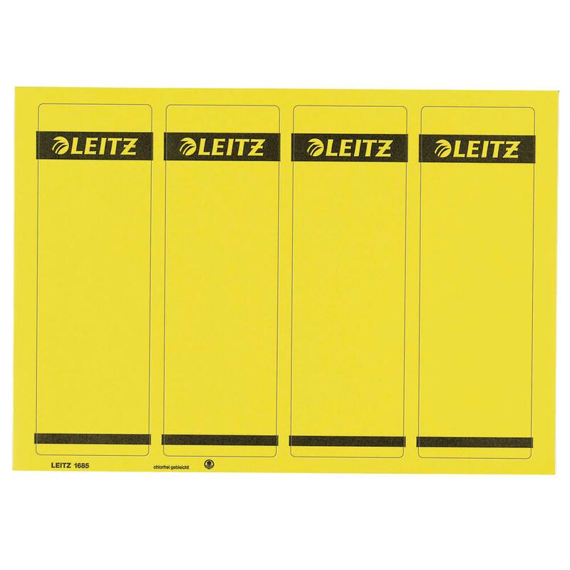 Étiquettes pour classeur Leitz 16852015 courtes/larges, papier, 100 étiquettes/pack.
