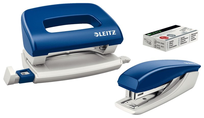 Set de perforatrice et agrafeuse LEITZ bleu