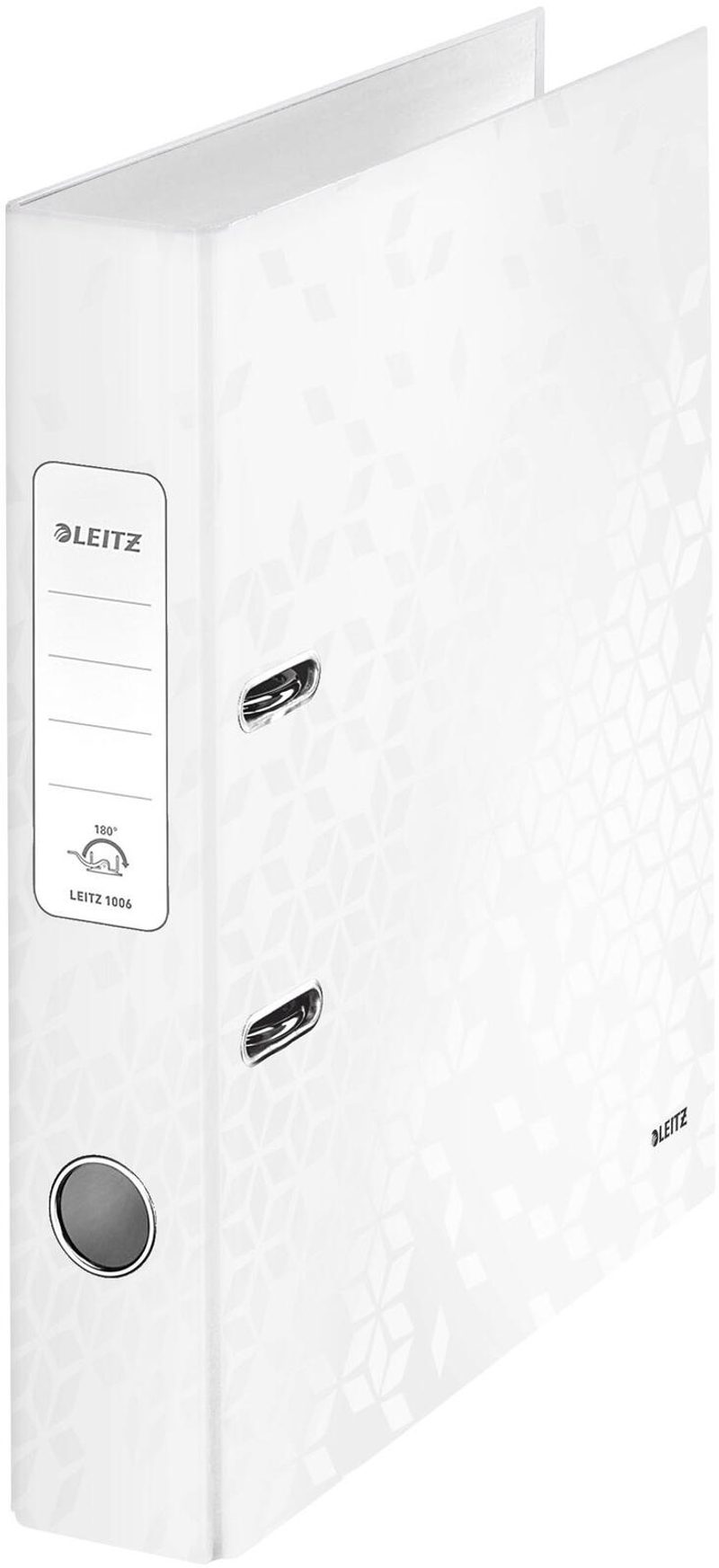 Classeur LEITZ Qualitäts-Ordner 180° WOW DIN A4, 5 cm blanc