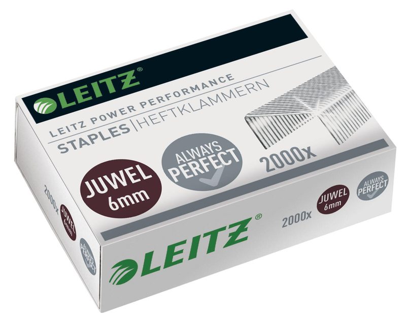 Agrafes LEITZ 7,2 mm 6 mm 1 boîte = 2 000 pièces