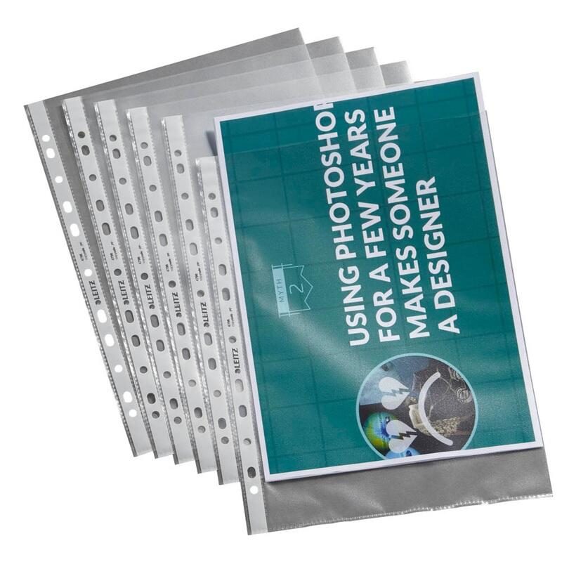 Leitz Pochette pour prospectus 47960000 DIN A4 0,07mm PP tr 100 St./Pack.