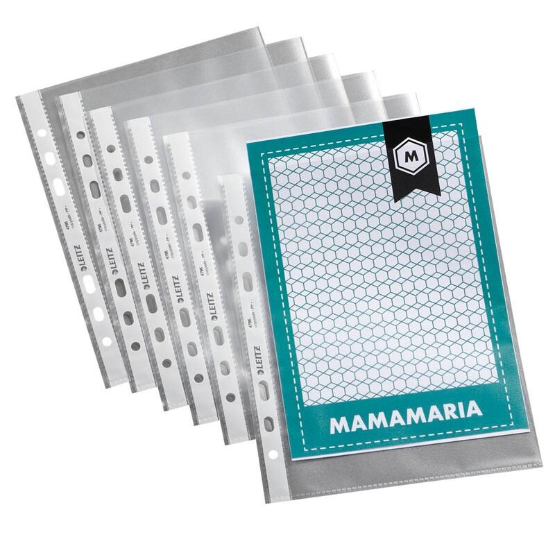 Poches à prospectus LEITZ A5 0,08 mm transparentes - 1 boîte = 100 pièces — lot de 100 pièces
