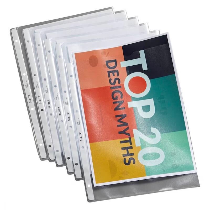 Poches transparentes LEITZ format A4 0,13 mm 1 boîte = 100 pièces — lot de 100 pièces