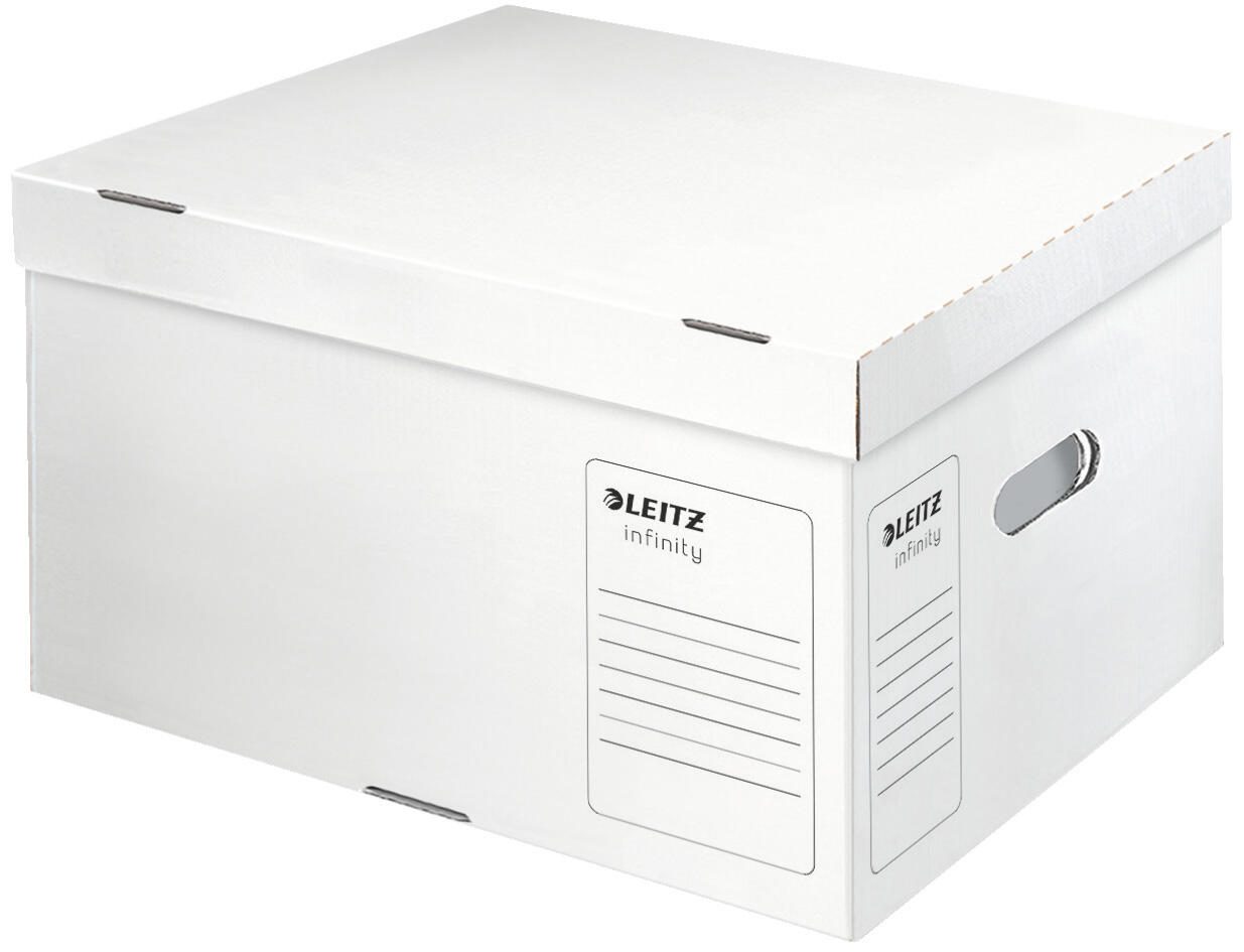 LEITZ Infinity L Conteneurs d'archivage 42,0 x 35,0 x 26,5 cm blanc 1 boîte = 10 unités — lot de 10 pièces