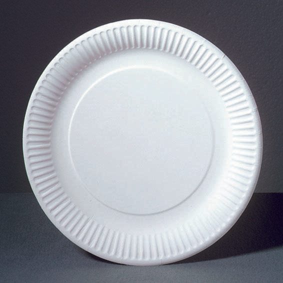 PAPSTAR Assiettes en carton 23 cm blanc 1 boîte = 100 pièces — lot de 100 pièces