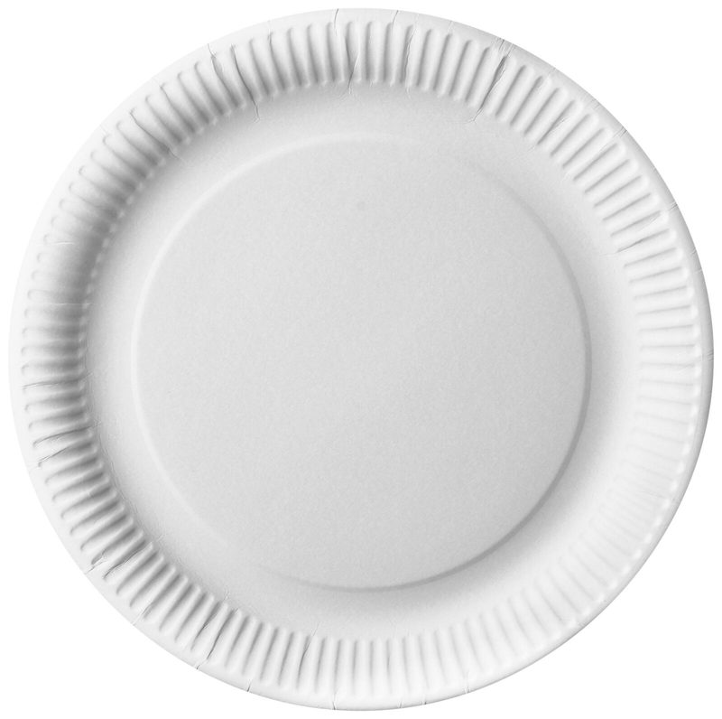 PAPSTAR Assiettes en carton pure blanc 1 boîte = 50 pièces — lot de 50 pièces