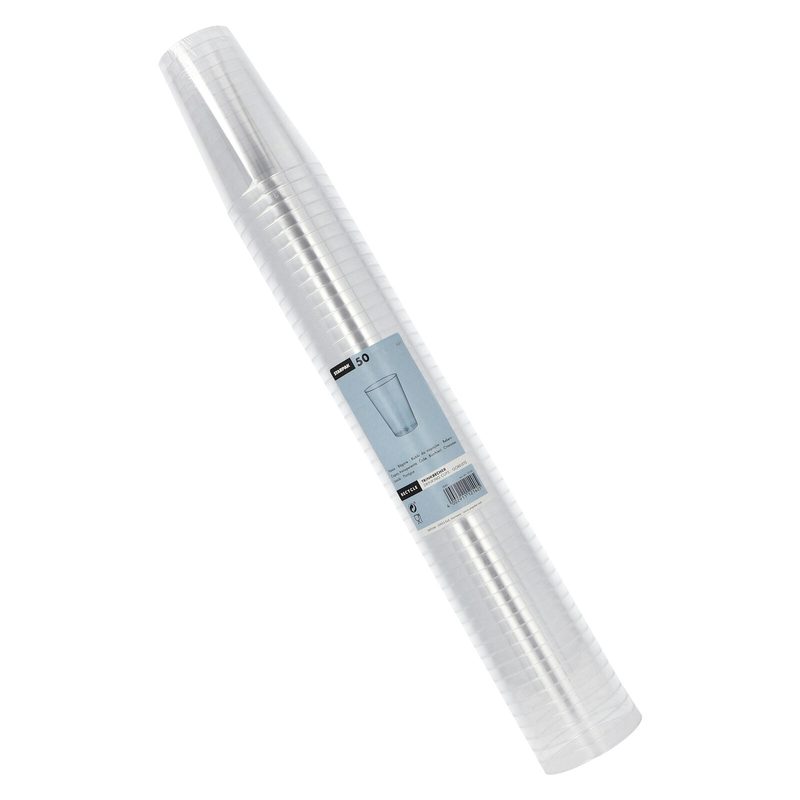 STARPAK Gobelets jetables transparents 7,9 cm 0,3 L 1 pack = 50 pièces — lot de 50 pièces